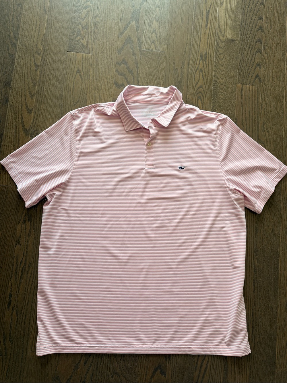 Vineyard Vines Light Pink & White Striped Men's Polo